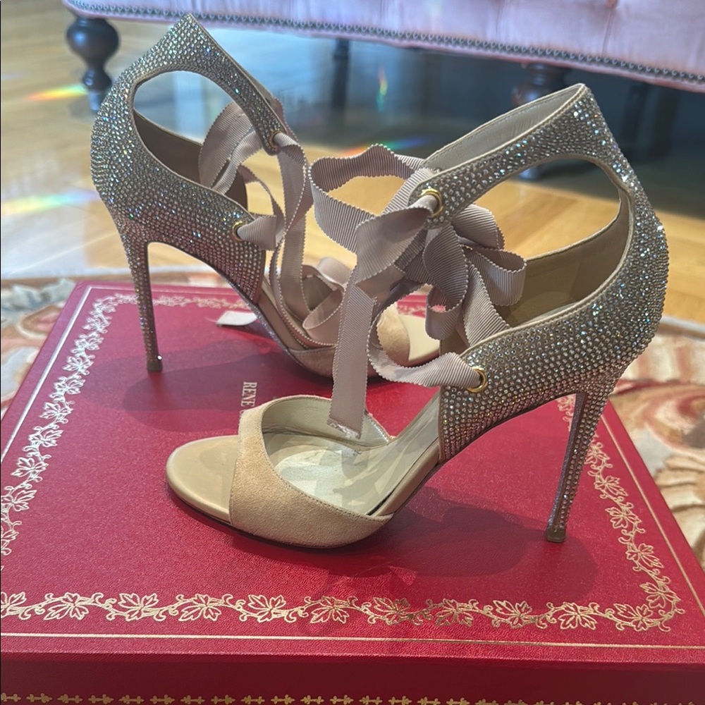 Rene caovilla  Rhinestone Embellished Heels